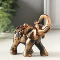 Статуэтка "Слон несет богатство" 8х8х4 см, бронза винтаж