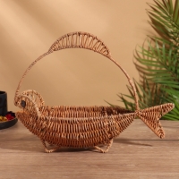 Корзинка в форме рыбки, 11х32х25 см, ротанг