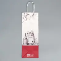 Пакет подарочный под бутылку, упаковка, &laquo;Подарок для тебя&raquo;, белый крафт, 13 х 36 х 10 см