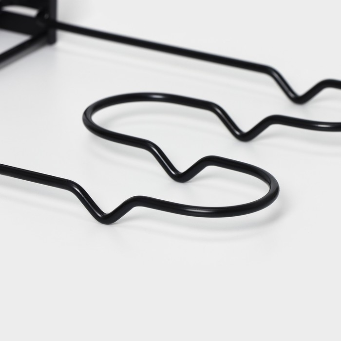 Подставка для сковородок Доляна, 25&times;22&times;38 см, цвет чёрный