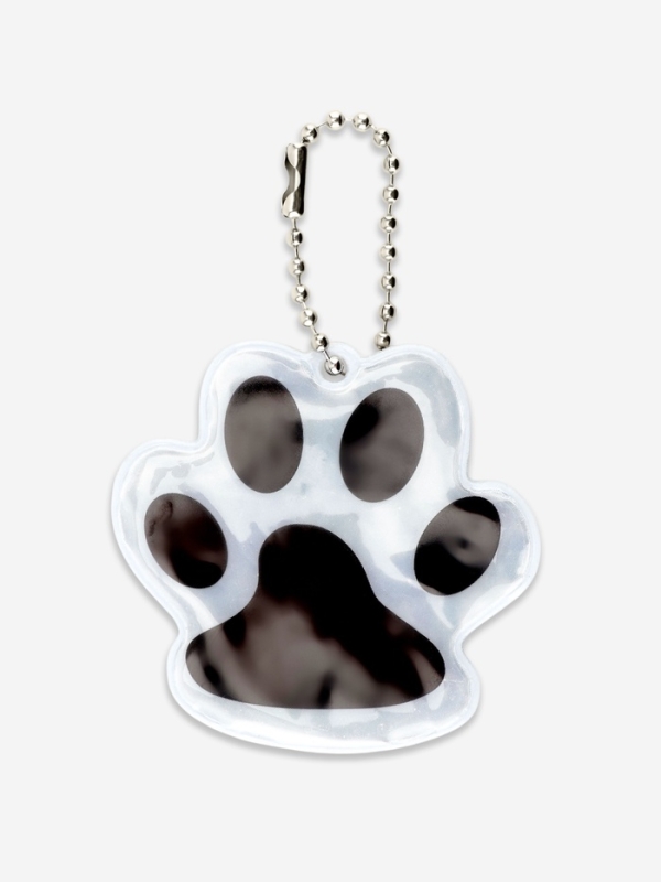 Светоотражающий элемент &laquo;Лапка&raquo;, двусторонний, 5,5 &times; 4,8 см, цвет белый