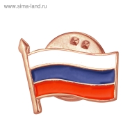Значок &laquo;Флаг&raquo; розовое золочение