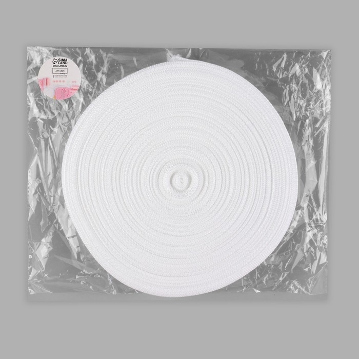 Стропа ременная, 40 мм, 50 &plusmn; 1 м, плотность 12 гр/м, цвет белый №3