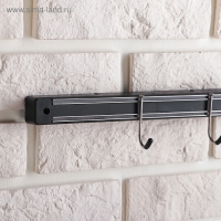 Держатель для ножей магнитный Доляна &laquo;Линия&raquo;, с крючками, 51 см