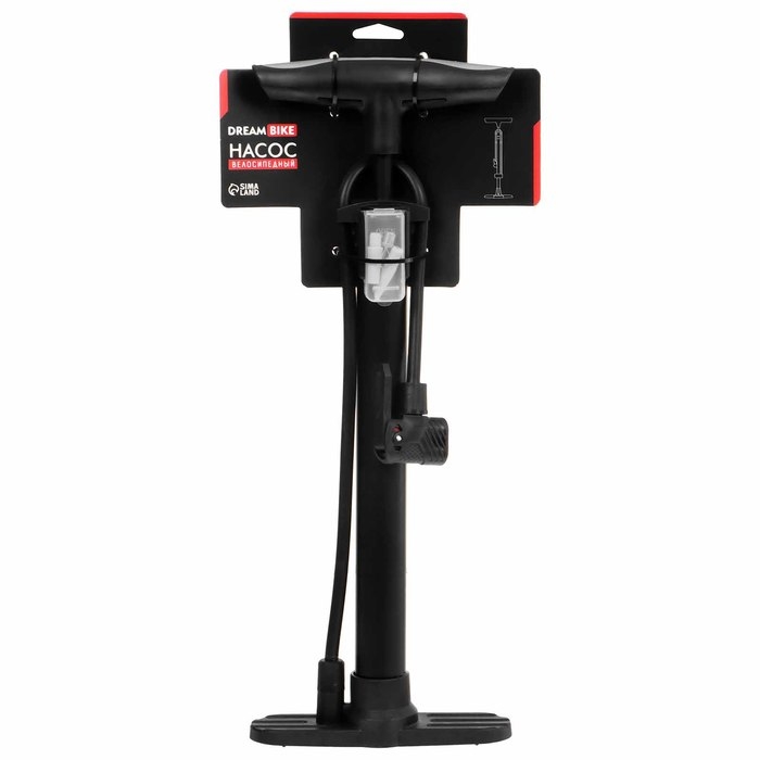 Насос напольный с иглой и насадками, пластик, цвет чёрный Насос напольный с иглой и насадками, пластик, цвет чёрный