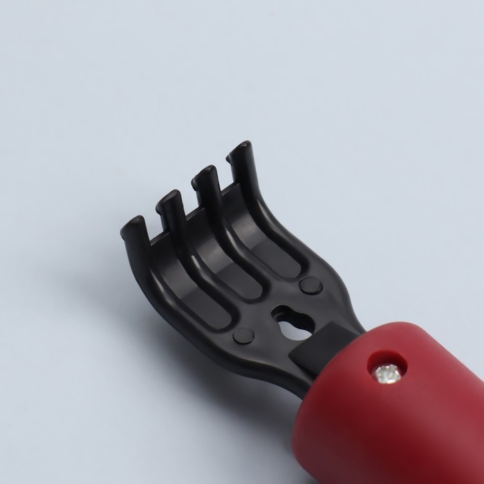 Массажёр-чесалка &laquo;Отдых&raquo;, двусторонний, универсальный, 35 &times; 6 &times; 8 см, цвет красный/чёрный