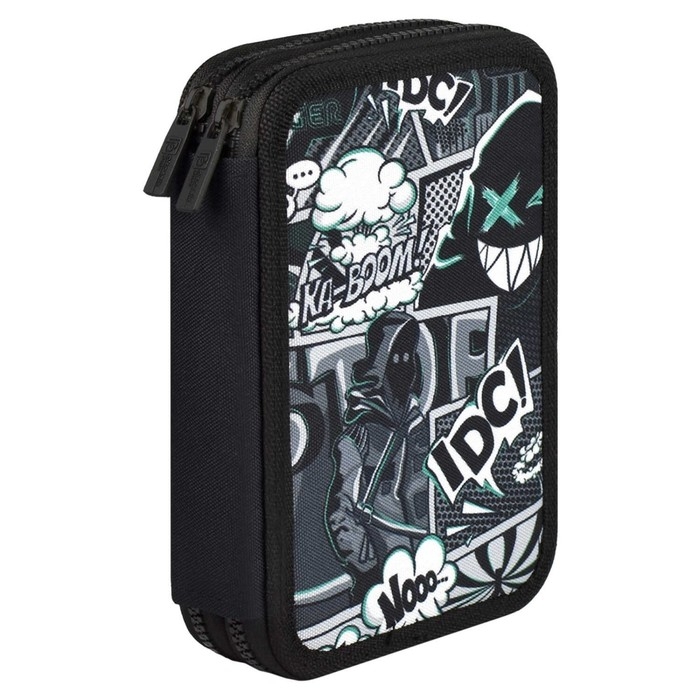 Пенал 2 секции 123*198 ткань Феникс "Бунтарский дух" мал черн 65683