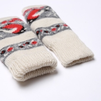 Варежки женские шерстяные, цвет белый, размер 20-22 Варежки женские шерстяные, цвет белый, размер 20-22