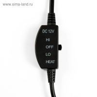 Накидка с подогревом TORSO, 12 В, регулятор, провод 120 см, иск. мех,  черный