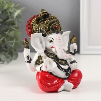 Сувенир полистоун "Ганеша в позе лотоса, в красных шароварах" 10х10х12,5 см Сувенир полистоун "Ганеша в позе лотоса, в красных шароварах" 10х10х12,5 см