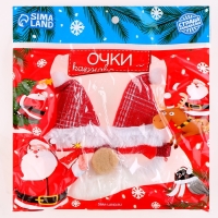 Карнавальные очки &laquo;Дед Мороз&raquo;, в колпачке