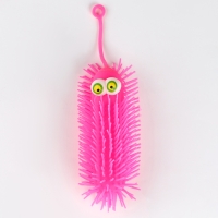 Мяч детский резиновый ёжка световой &laquo;Гусеничка&raquo;, цвета МИКС , в шоубоксе