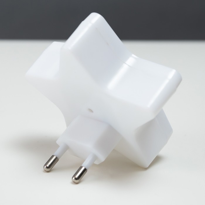 Ночник пластик LED Ночник пластик LED "Звёздочка" МИКС 8х8х2,5 см RISALUX