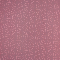 Плёнка для цветов упаковочная глянцевая прозрачная &laquo;Сердца&raquo;, розовые, 0.6 x 10 м