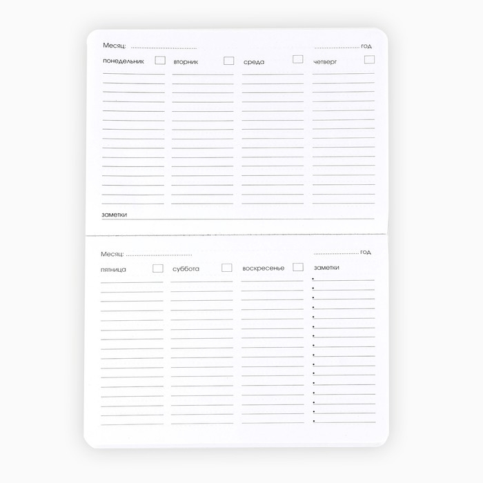 Планинг в мягкой обложке софт-тач А5, 60 листов PROвыбор &laquo;Зеленый&raquo;