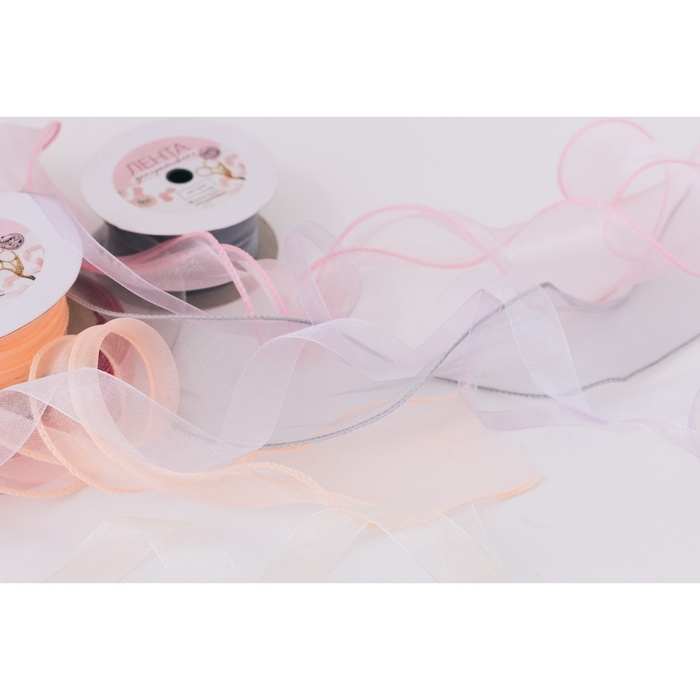 Лента капроновая &laquo;Волна&raquo;, 50 мм, 10 &plusmn; 1 м, цвет розовая сирень