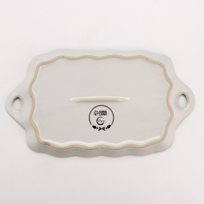 Новый год. Блюдо керамическое &laquo;Зимней сказки&raquo;, 23 х 13 х 2,5 см