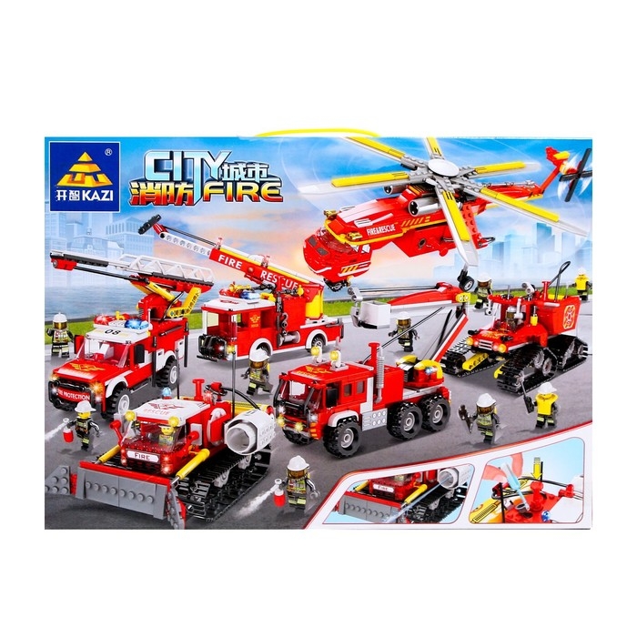 Конструктор пожарные «Гусеничный вездеход», стреляет водой, 298 деталей Конструктор пожарные «Гусеничный вездеход», стреляет водой, 298 деталей