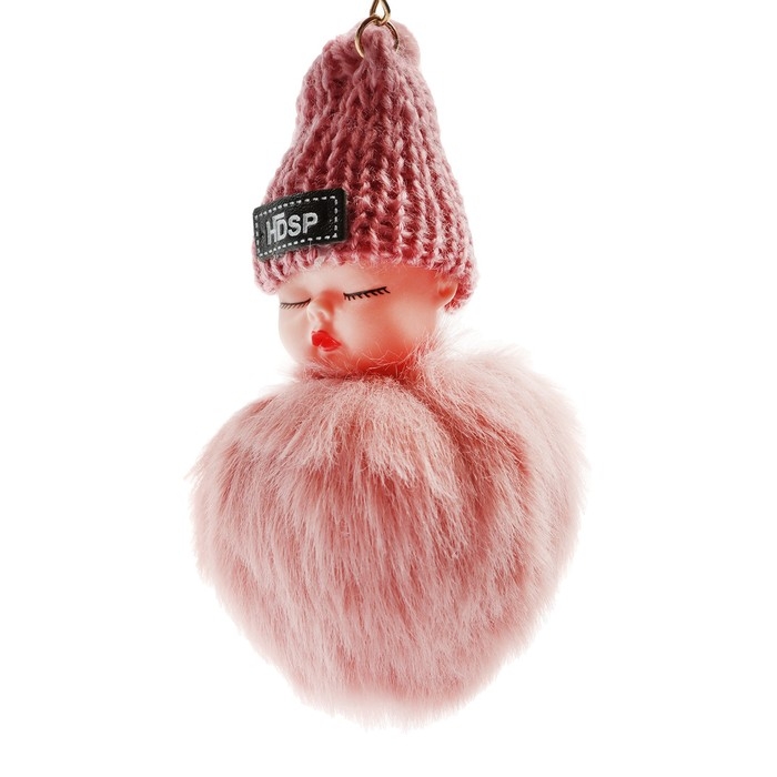 Брелок для ключей, пушистая кукла, 10&times;8 см