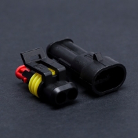 Разъем автомобильный, герметичный штекер-гнездо DJ7021-1.5-11/21, 2 контакта, набор 5 шт