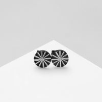 Серьги &laquo;Пусеты&raquo; стальные, грани, цвет чёрный