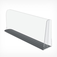 Пластиковый разделитель на Т-основании высотой 150 мм с передним ограничителем 150 мм, на магнитной основе, L=375 Пластиковый разделитель на Т-основании высотой 150 мм с передним ограничителем 150 мм, на магнитной основе, L=375