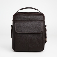 Сумка мужская через плечо TEXTURA, 2 наружных кармана, цвет коричневый Сумка мужская через плечо TEXTURA, 2 наружных кармана, цвет коричневый