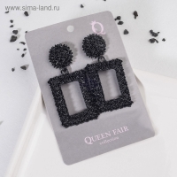 Серьги металл &laquo;Карибы&raquo; крупные, цвет чёрный