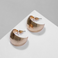 Серьги-кольца «Широкие» рельефные, цвет золото, d=2,6 см Серьги-кольца «Широкие» рельефные, цвет золото, d=2,6 см