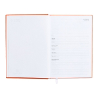 Ежедневник датированный 2024 года, А5, 176 листов, Attomex.Even, обложка бумвинил, ляссе, блок 70 г/м2, оранжевый