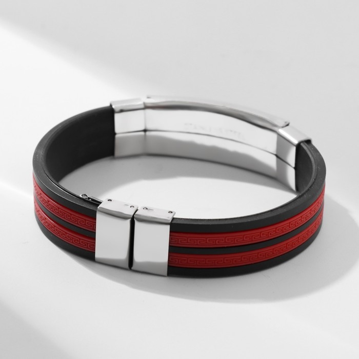 Браслет мужской &laquo;Стиль&raquo; узор, цвет красно-чёрный