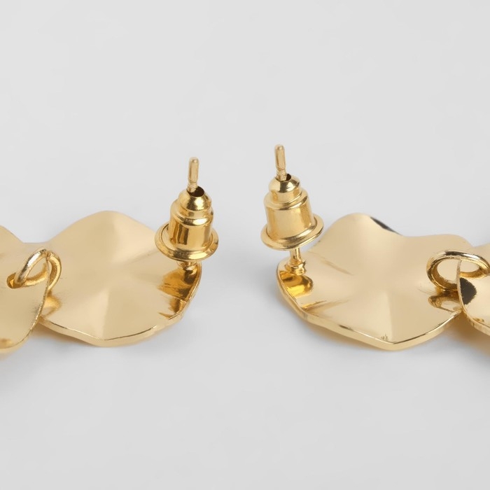 Серьги металл &laquo;Атмосфера&raquo; капля, цвет золото