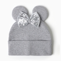 Шапка детская "Мышка", цвет серый, размер 46-50 Шапка детская "Мышка", цвет серый, размер 46-50
