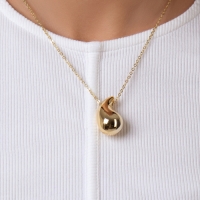 Гарнитур 2 предмета: серьги, кулон &laquo;Капля&raquo;, цвет золото, 40 см