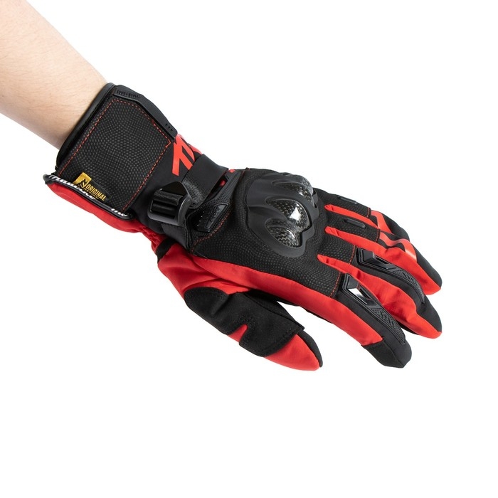 Перчатки мотоциклетные, защитные, утепленные, XL, красный