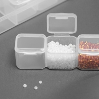 Набор органайзеров, 14 рядов по 4 ячейки, 21 &times; 17,5 &times; 2,5 см, в контейнере, цвет прозрачный