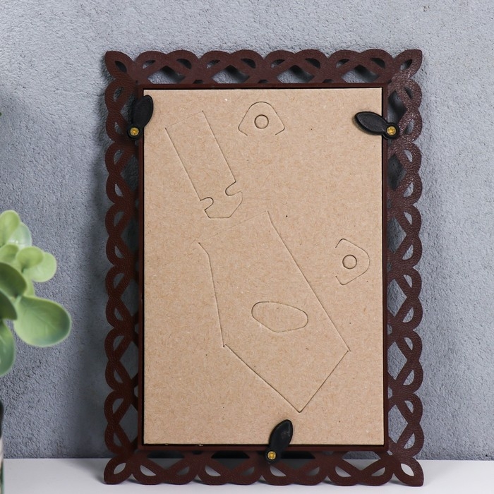 Фоторамка 10х15 см пластик L-7 орех (пластиковый экран)