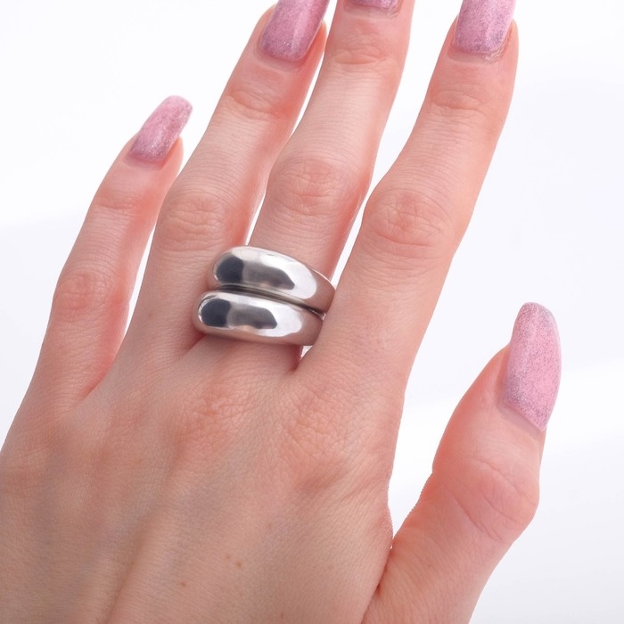 Кольцо «Минимал» двойное, цвет серебро, безразмерное Кольцо «Минимал» двойное, цвет серебро, безразмерное