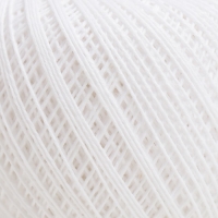 Нитки вязальные "Снежинка" 230м/25гр 100% хлопок (0101 цвет белый)