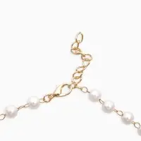 Колье на жемчужной дорожке "Пчёлка", цветная в золоте 40+удл, d6