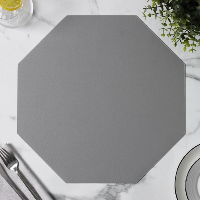 Салфетка сервировочная на стол &laquo;Тэм&raquo;, 38&times;38 см, цвет серый