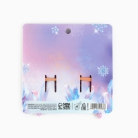 Заколки бантики новогодние &laquo;Сказочного Нового года&raquo;, на Новый год, набор 2 шт, 6 х 4,5 см