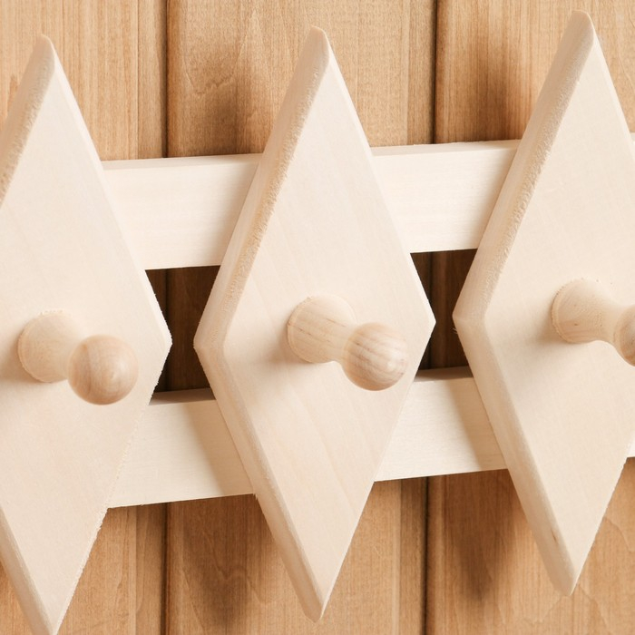 Вешалка Вешалка "Ромбик" 5 крючков 45 х18см, липа "Добропаровъ"