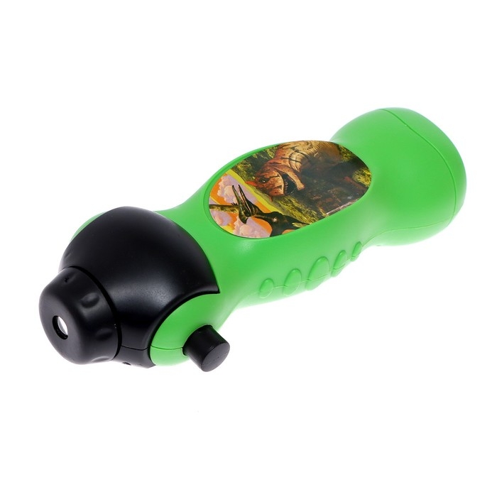 Проектор &laquo;В мире динозавров&raquo;, 24 картинки, цвет зелёный