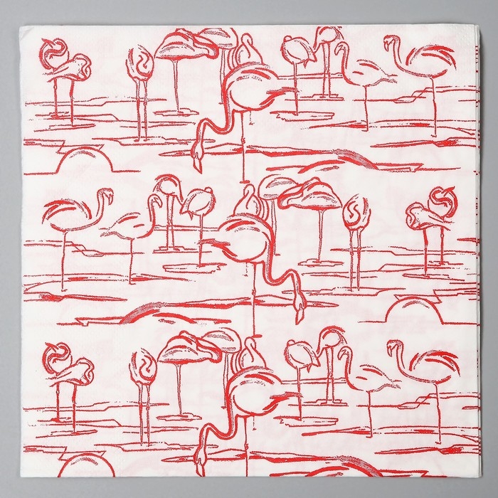 Салфетки бумажные &laquo;Фламинго&raquo;, в наборе 20 шт.