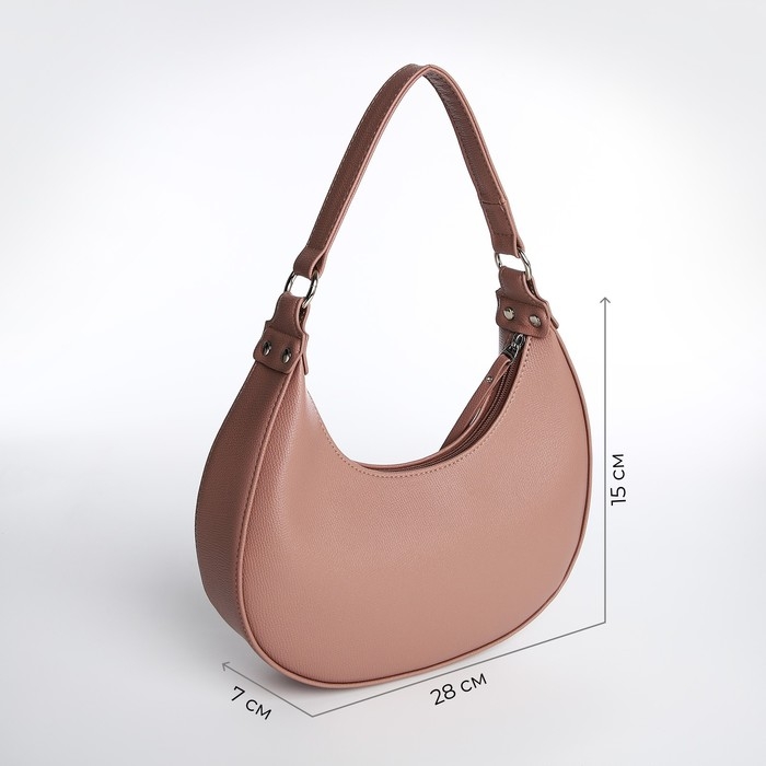 Сумка женская TEXTURA, багет, маленький размер, цвет тёмно-бежевый Сумка женская TEXTURA, багет, маленький размер, цвет тёмно-бежевый