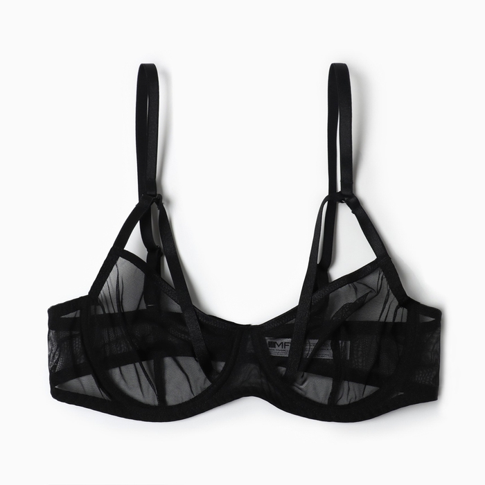Бюстгалтер женский сетка, цвет черный, размер 85В