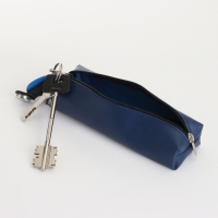 Ключница на молнии, длина 16 см, кольцо, карабин, цвет тёмно-синий Ключница на молнии, длина 16 см, кольцо, карабин, цвет тёмно-синий