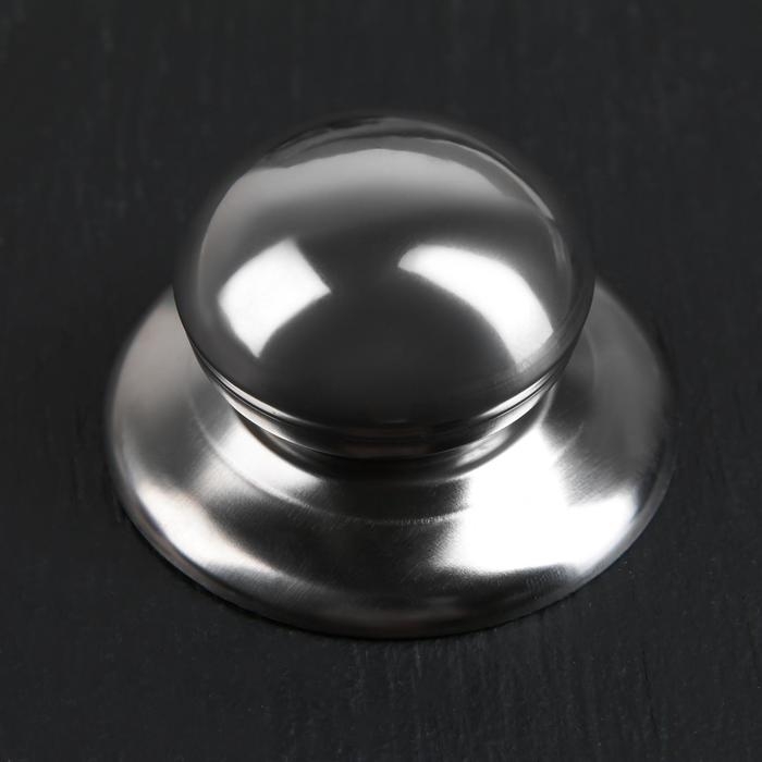 Ручка для крышки на посуду Доляна &laquo;Металлик&raquo;, d=5,5 см, цвет серебристый