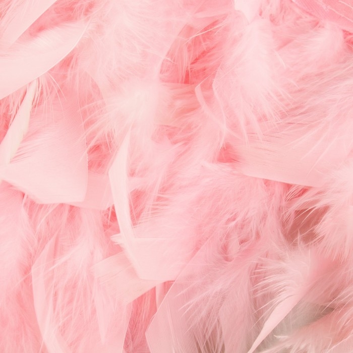 Тесьма с перьями индюка, 13-17 см, 5 &plusmn; 0,5 м, цвет розовый